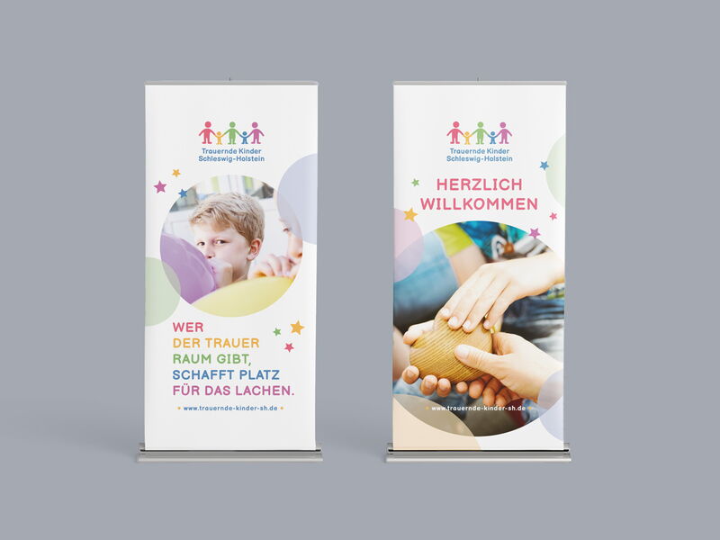 Zwei Rollups für den Verein Trauernde Kinder Schleswig-Holstein e. V.