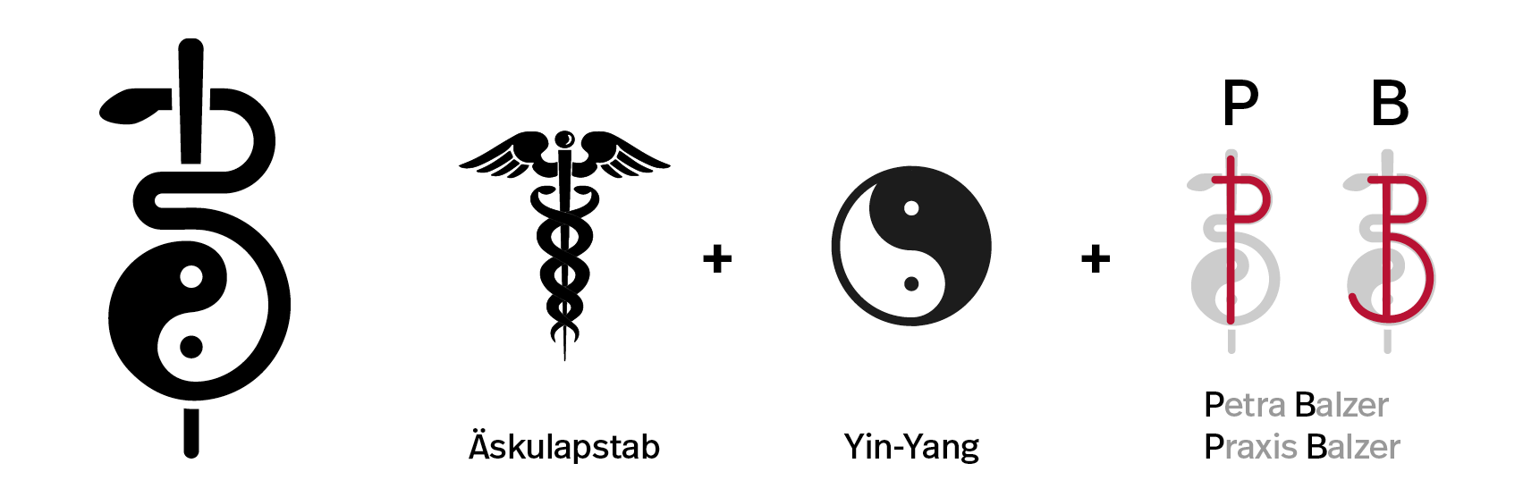 Herleitung des Logos für die Arztpraxis Petra Balzer